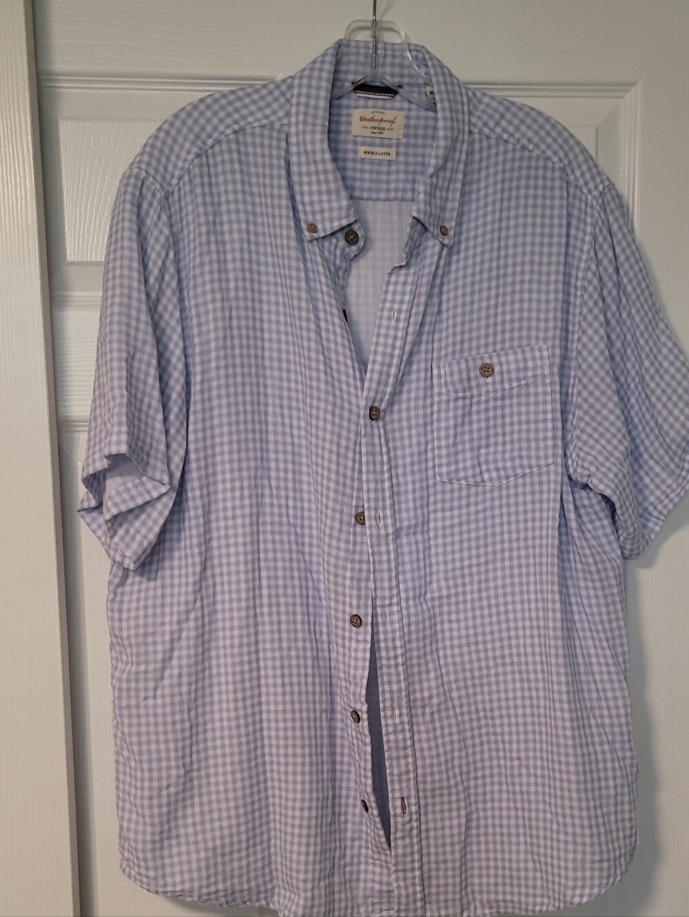 5 For $25 Original Weatherproof Vinatge Men's Button-Down Shirt in Light Blue